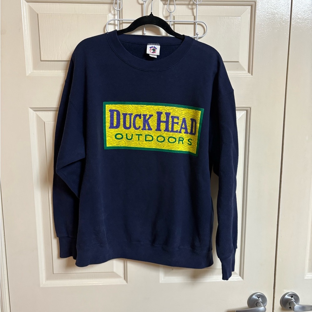 VTG RARE 80s 90s Duck Head Graphic Crew Neck Sweatshirt